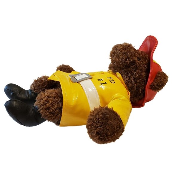 Fireman Teddybear Plush 16" American Heroes Gund Heads & Tales FD #1 Stuffed - Picture 4 of 11